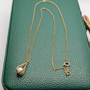 ✨ Vintage Gold-Filled Cultured Pearl Teardrop Necklace ✨